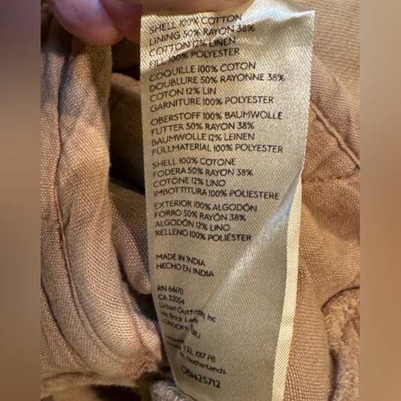 NWT Free People Women’s Gwynnie Quilted Jacket in Champagne Diamonds Large - Picture 13 of 14